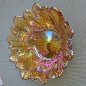 Vintage Carnival Glass Bowl Sunflower 🌻